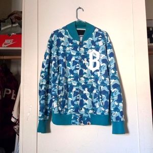 A bathing ape Blue Varsity jacket